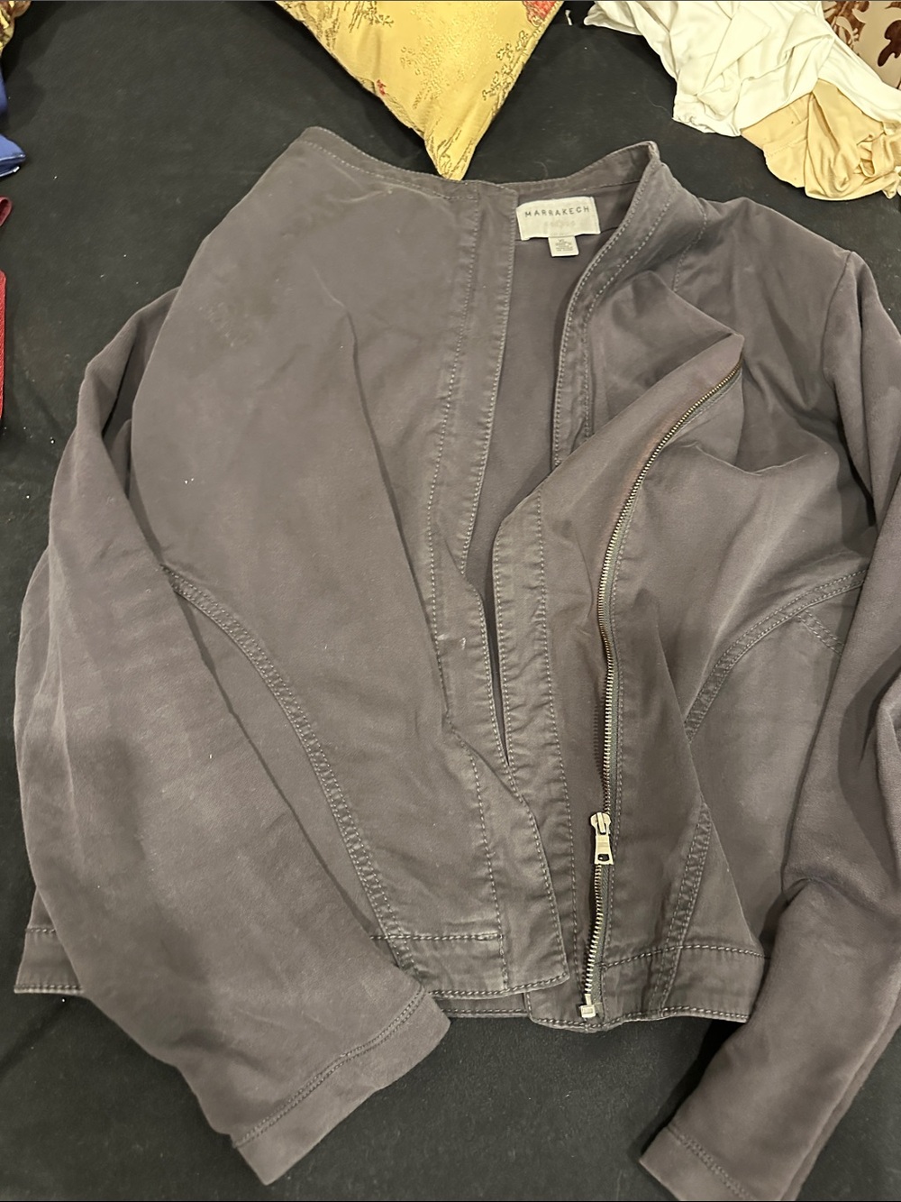 Men's Zip-Front Jacket in Charcoal